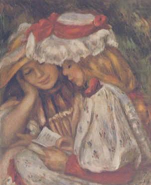 Pierre Renoir Two Girls Reading china oil painting image